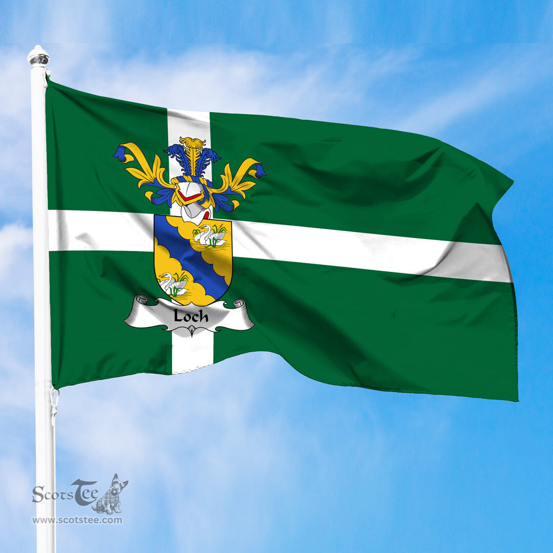 ScotsTee Shop Scottish Loch Coat of Arms in Isle of Barra Flag