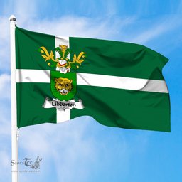ScotsTee Shop Scottish Libberton Coat of Arms in Isle of Barra Flag