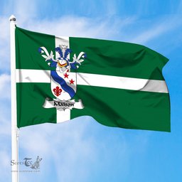 ScotsTee Shop Scottish Maison Coat of Arms in Isle of Barra Flag