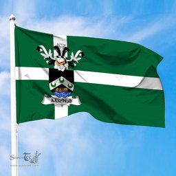 ScotsTee Shop Scottish MacNab Coat of Arms in Isle of Barra Flag