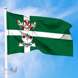 ScotsTee Shop Scottish Lorimer Coat of Arms in Isle of Barra Flag