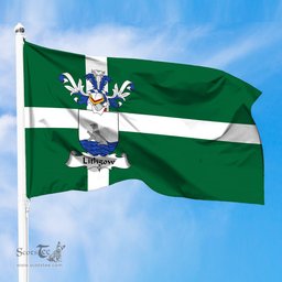ScotsTee Shop Scottish Lithgow Coat of Arms in Isle of Barra Flag