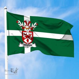 ScotsTee Shop Scottish Stephen Coat of Arms in Isle of Barra Flag