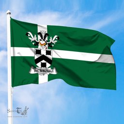 ScotsTee Shop Scottish St. Michael Coat of Arms in Isle of Barra Flag
