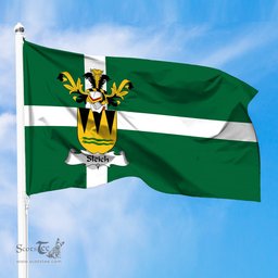 ScotsTee Shop Scottish Sleich Coat of Arms in Isle of Barra Flag