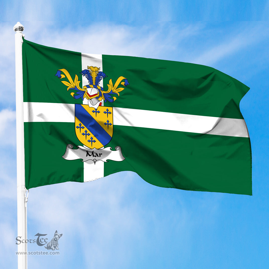 ScotsTee Shop Scottish Mar Coat of Arms in Isle of Barra Flag