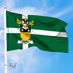 ScotsTee Shop Scottish Squire Coat of Arms in Isle of Barra Flag