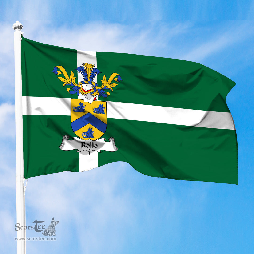 ScotsTee Shop Scottish Rollo Coat of Arms in Isle of Barra Flag