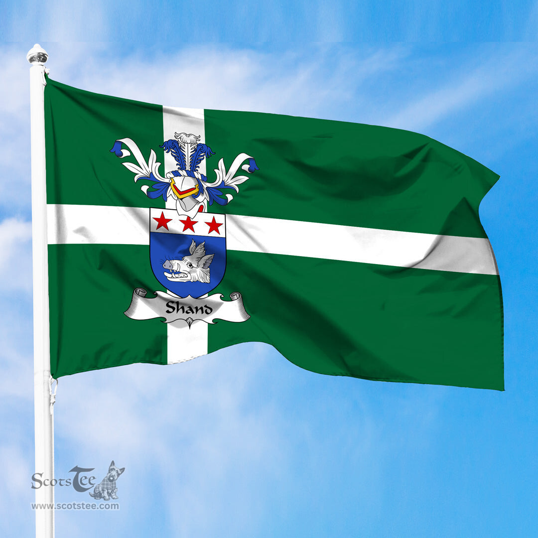 ScotsTee Shop Scottish Shand Coat of Arms in Isle of Barra Flag