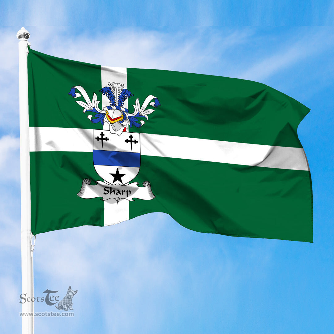 ScotsTee Shop Scottish Sharp Coat of Arms in Isle of Barra Flag