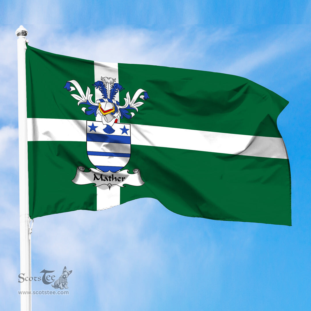 ScotsTee Shop Scottish Mather or Madder Coat of Arms in Isle of Barra Flag