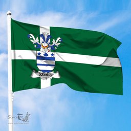 ScotsTee Shop Scottish Mather or Madder Coat of Arms in Isle of Barra Flag