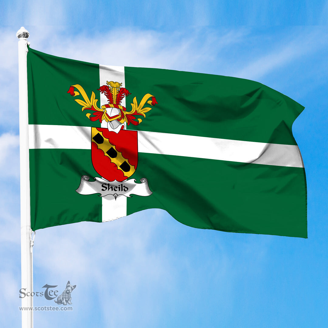 ScotsTee Shop Scottish Sheild Coat of Arms in Isle of Barra Flag