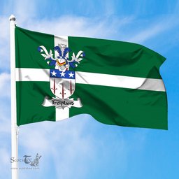 ScotsTee Shop Scottish Treipland Coat of Arms in Isle of Barra Flag