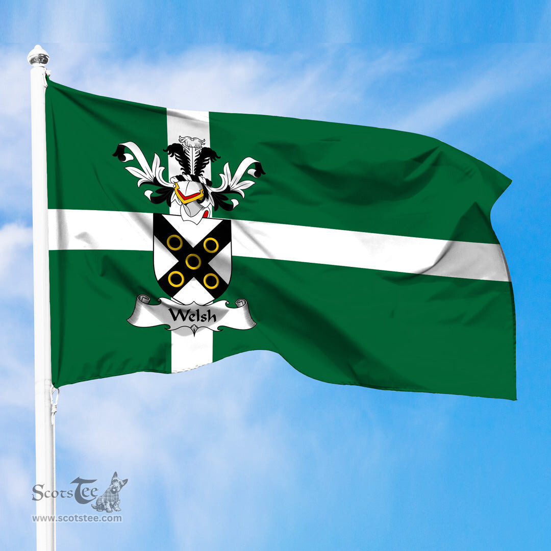 ScotsTee Shop Scottish Welsh Coat of Arms in Isle of Barra Flag