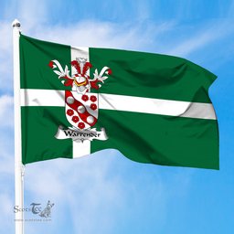 ScotsTee Shop Scottish Warrender Coat of Arms in Isle of Barra Flag