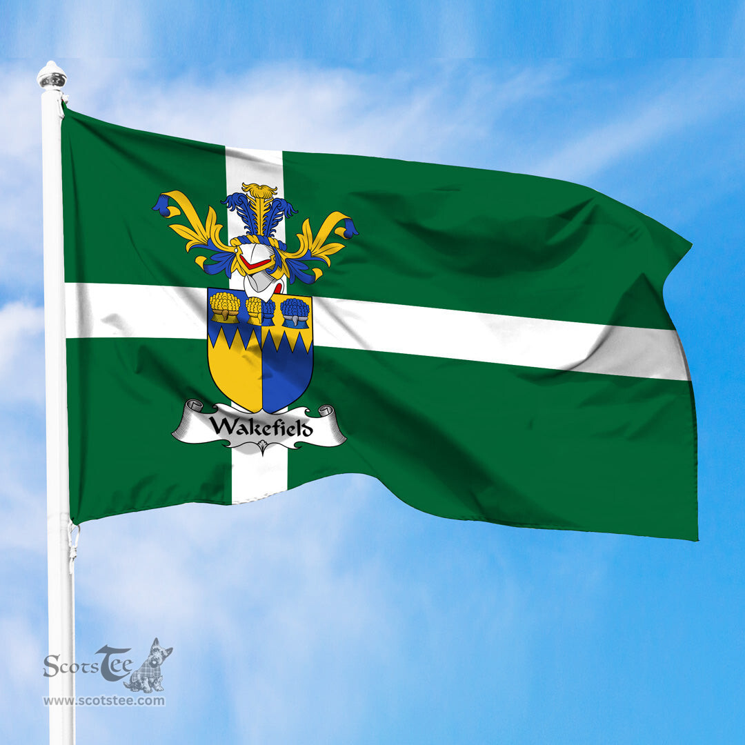 ScotsTee Shop Scottish Wakefield Coat of Arms in Isle of Barra Flag