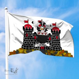 ScotsTee Shop Scottish Arthur Coat of Arms in Flag of Edinburgh Scotland