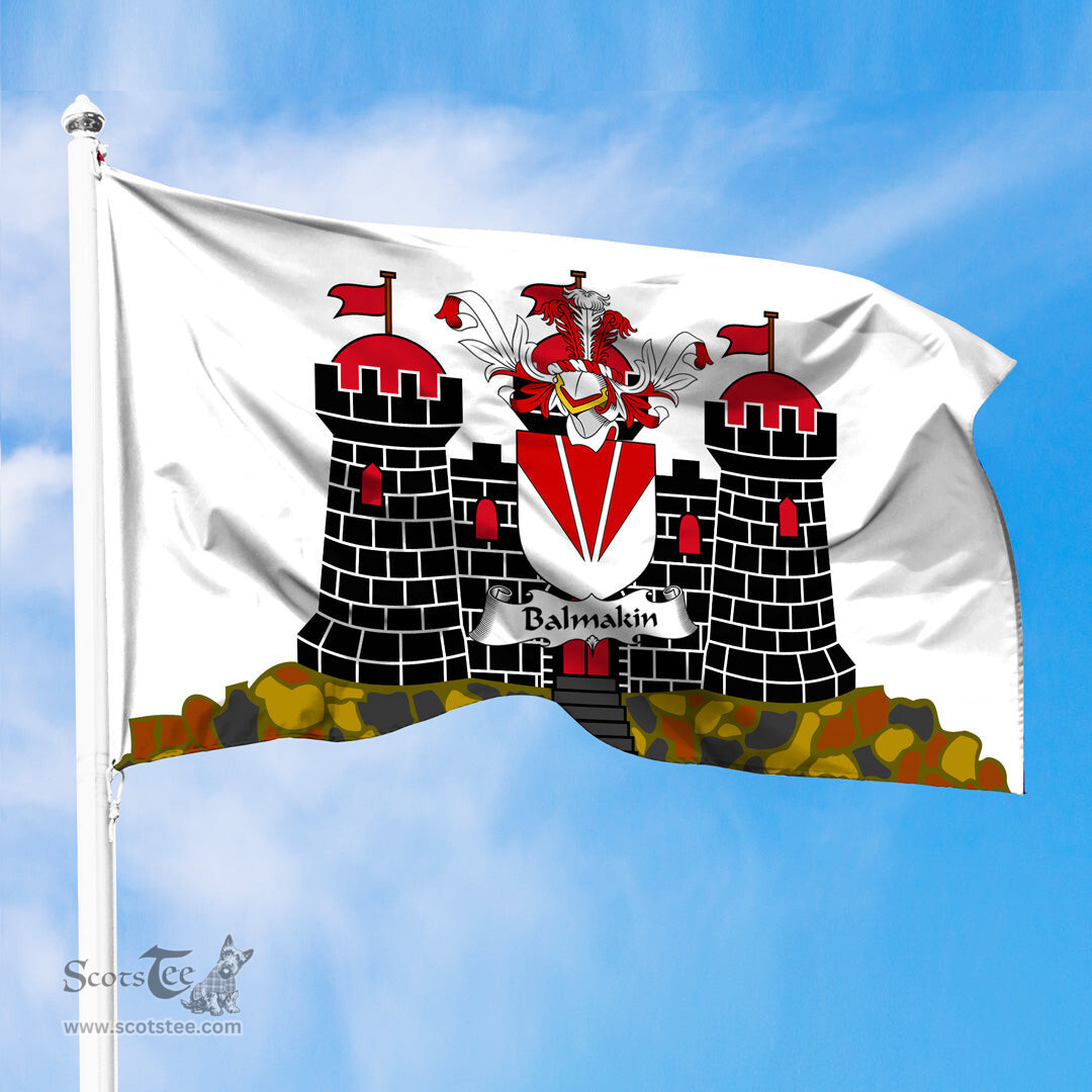 ScotsTee Shop Scottish Balmakin Coat of Arms in Flag of Edinburgh Scotland