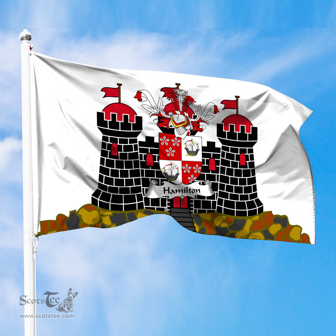 ScotsTee Shop Scottish Hamilton II Coat of Arms in Flag of Edinburgh Scotland