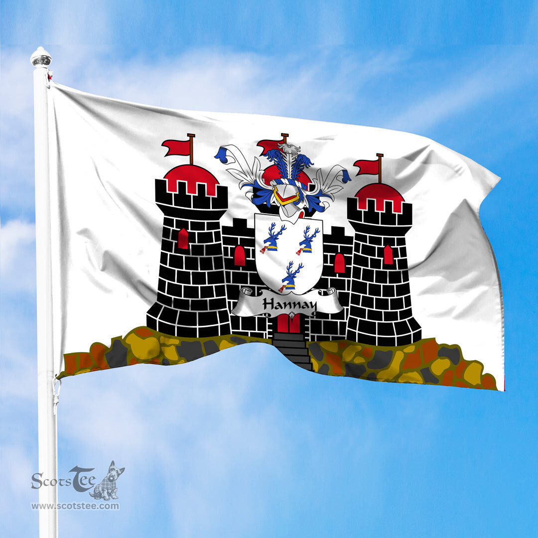 ScotsTee Shop Scottish Hannay Coat of Arms in Flag of Edinburgh Scotland