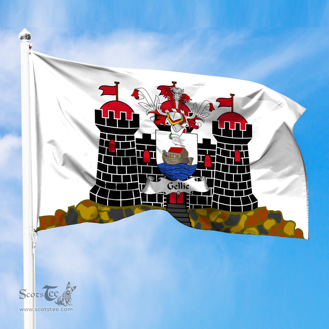ScotsTee Shop Scottish Gellie Coat of Arms in Flag of Edinburgh Scotland