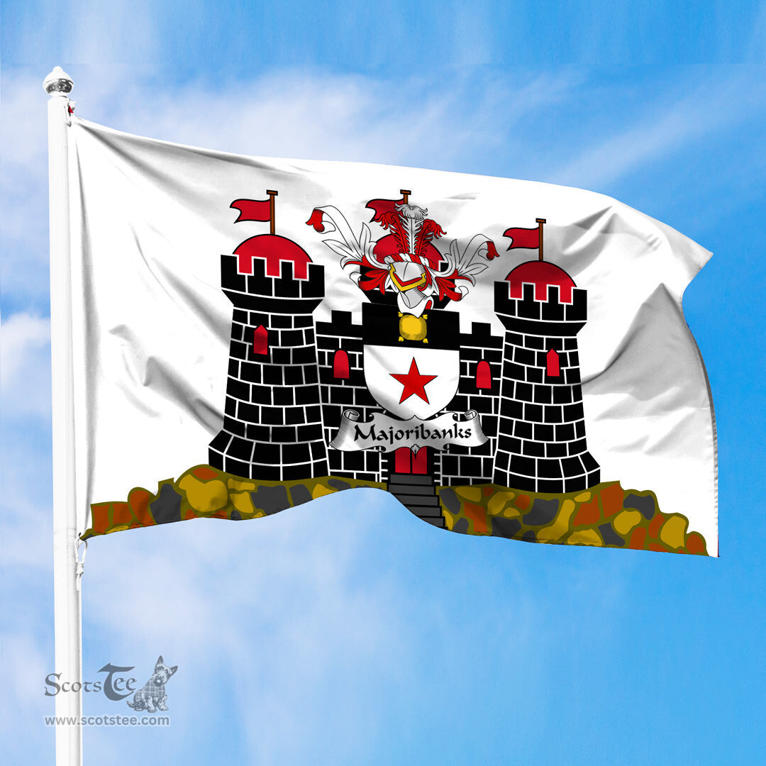 ScotsTee Shop Scottish Majoribanks Coat of Arms in Flag of Edinburgh Scotland