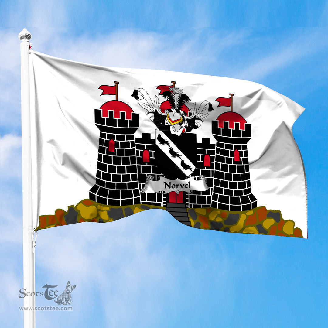 ScotsTee Shop Scottish Norvel Coat of Arms in Flag of Edinburgh Scotland