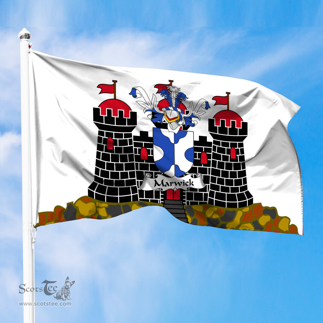 ScotsTee Shop Scottish Marwick Coat of Arms in Flag of Edinburgh Scotland