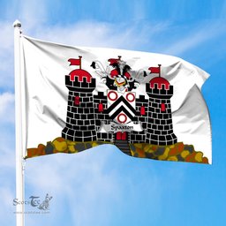 ScotsTee Shop Scottish Spaxton Coat of Arms in Flag of Edinburgh Scotland
