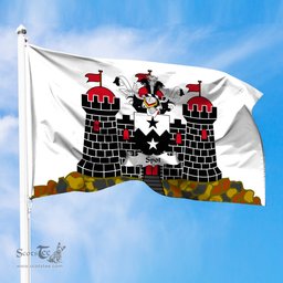 ScotsTee Shop Scottish Spot Coat of Arms in Flag of Edinburgh Scotland