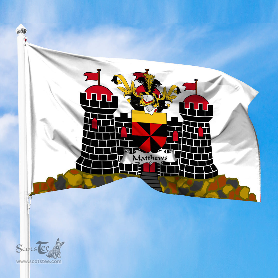 ScotsTee Shop Scottish Matthews Coat of Arms in Flag of Edinburgh Scotland