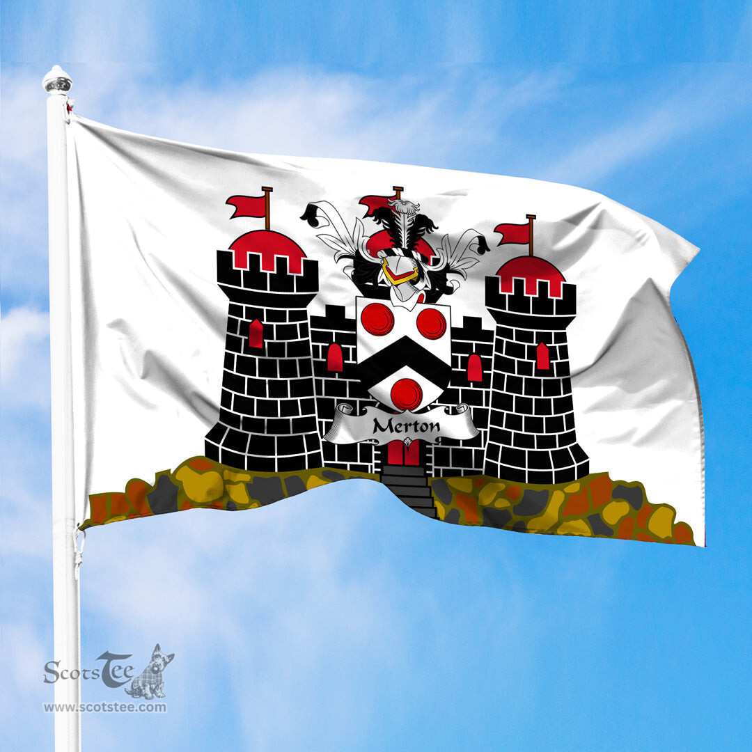 ScotsTee Shop Scottish Merton Coat of Arms in Flag of Edinburgh Scotland