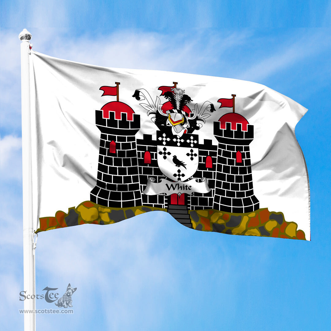 ScotsTee Shop Scottish White Coat of Arms in Flag of Edinburgh Scotland