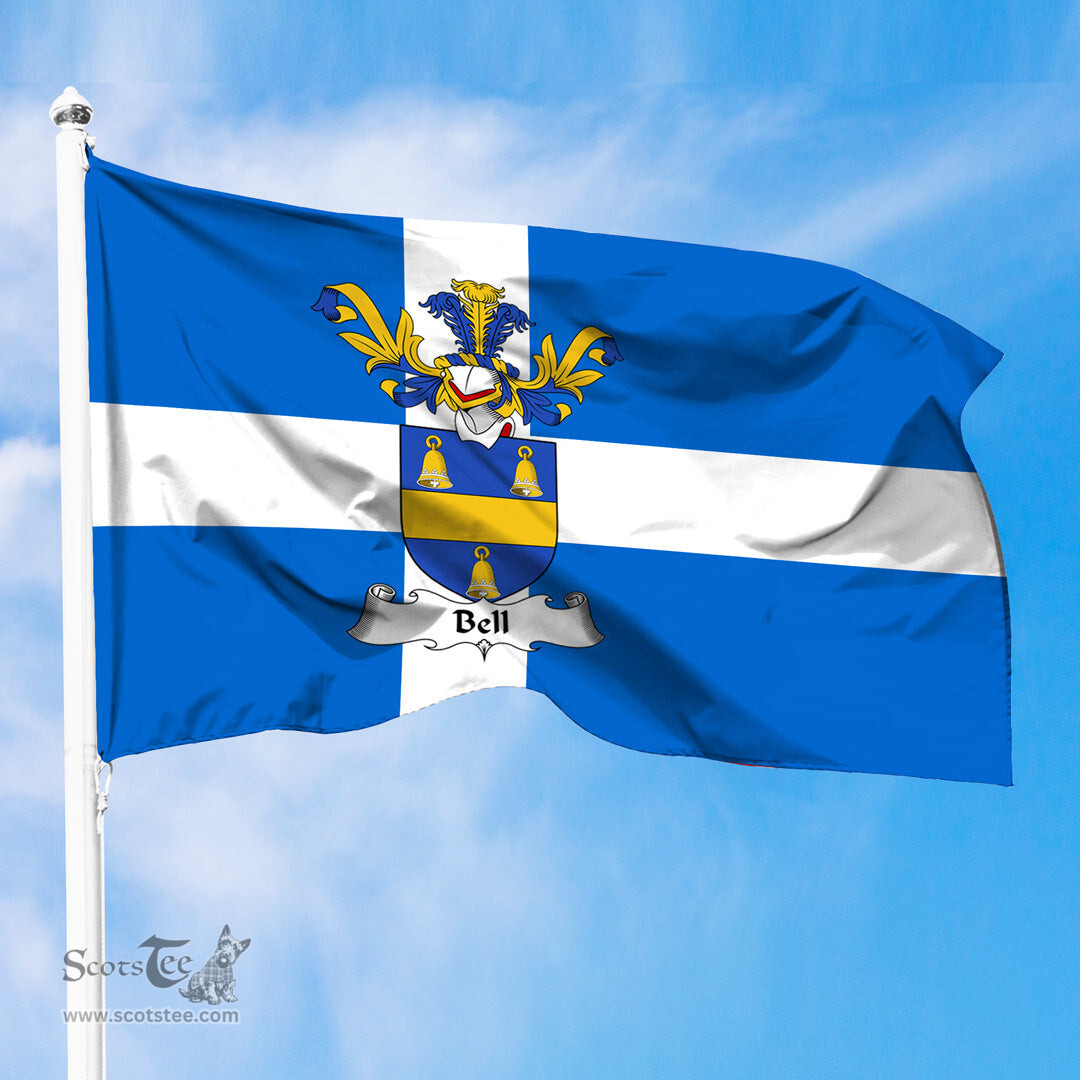 ScotsTee Shop Scottish Bell Coat of Arms in Flag of Shetland Scotland