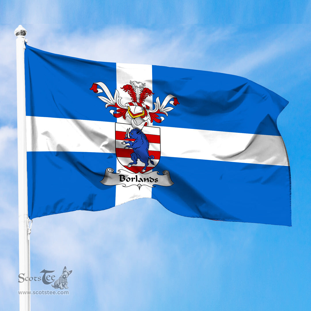 ScotsTee Shop Scottish Borlands Coat of Arms in Flag of Shetland Scotland
