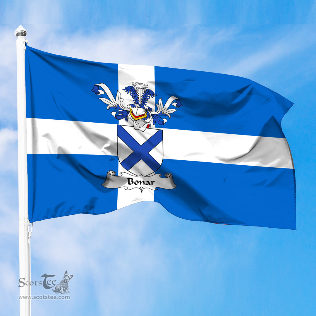 ScotsTee Shop Scottish Bonar Coat of Arms in Flag of Shetland Scotland