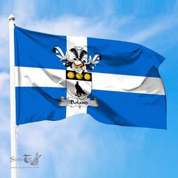 ScotsTee Shop Scottish Boland Coat of Arms in Flag of Shetland Scotland