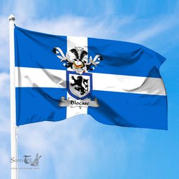 ScotsTee Shop Scottish Blocase Coat of Arms in Flag of Shetland Scotland