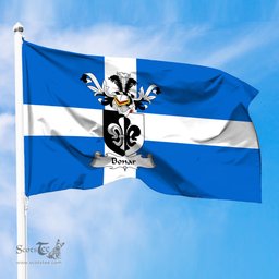 ScotsTee Shop Scottish Bonar II Coat of Arms in Flag of Shetland Scotland