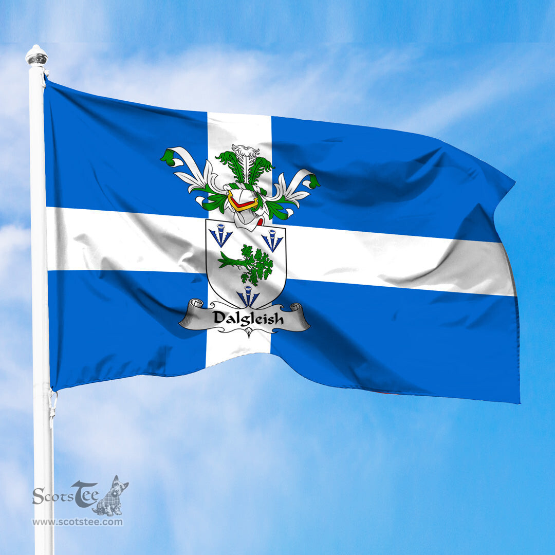 ScotsTee Shop Scottish Dalgleish Coat of Arms in Flag of Shetland Scotland
