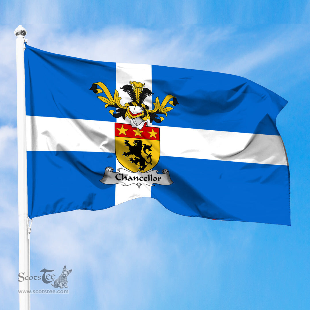 ScotsTee Shop Scottish Chancellor Coat of Arms in Flag of Shetland Scotland