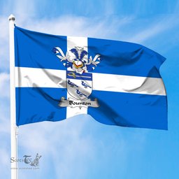 ScotsTee Shop Scottish Bounton Coat of Arms in Flag of Shetland Scotland