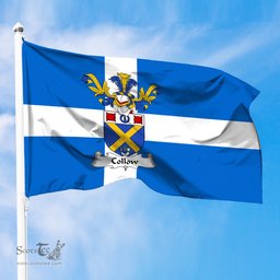 ScotsTee Shop Scottish Collow Coat of Arms in Flag of Shetland Scotland