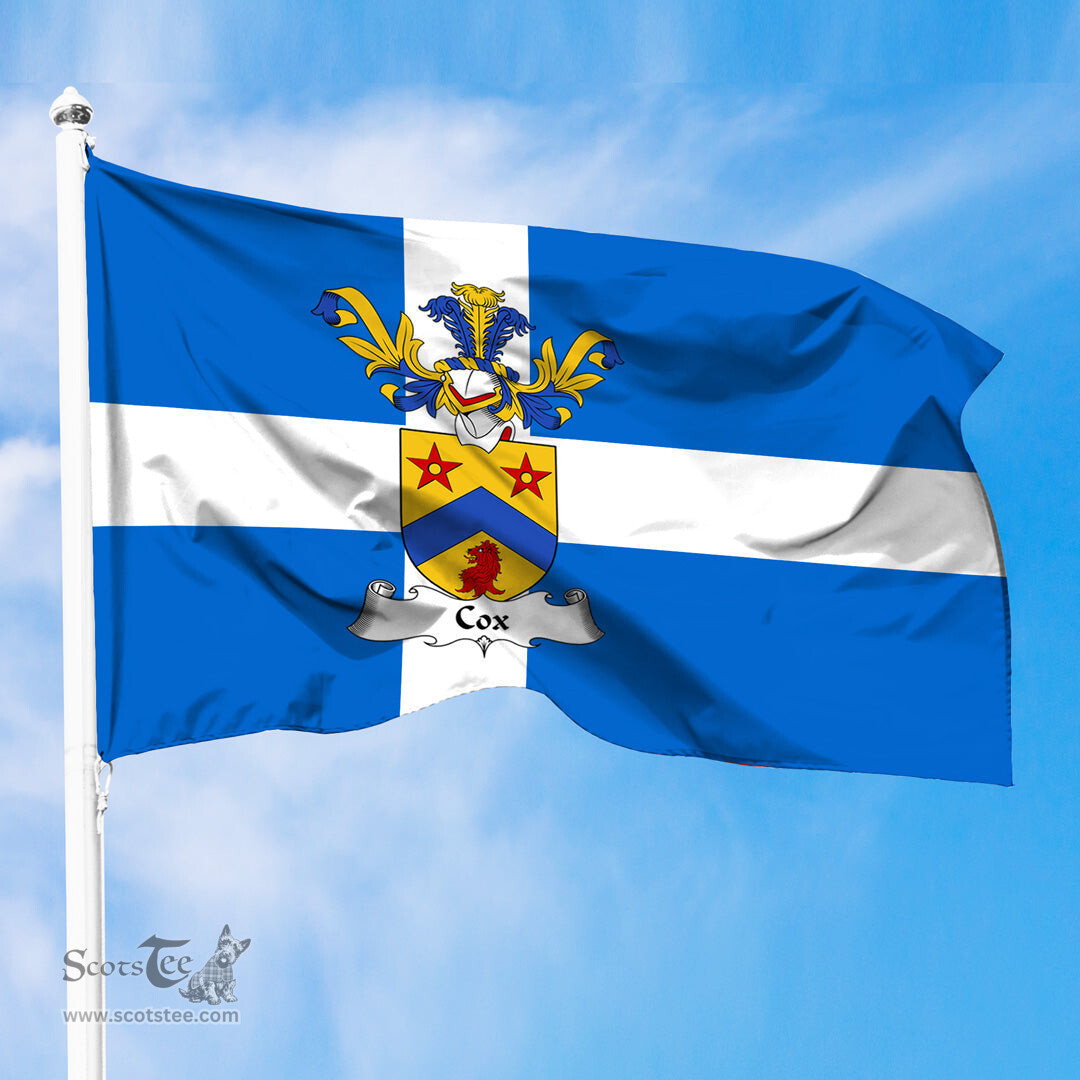 ScotsTee Shop Scottish Cox Coat of Arms in Flag of Shetland Scotland
