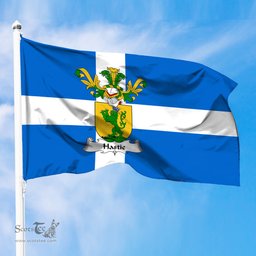 ScotsTee Shop Scottish Hastie Coat of Arms in Flag of Shetland Scotland