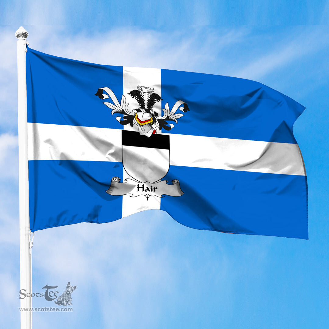 ScotsTee Shop Scottish Hair Coat of Arms in Flag of Shetland Scotland