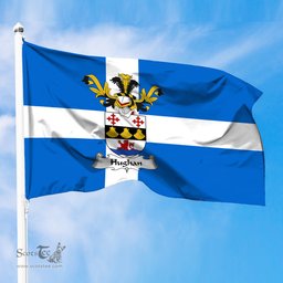 ScotsTee Shop Scottish Hughan Coat of Arms in Flag of Shetland Scotland