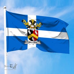 ScotsTee Shop Scottish Howart Coat of Arms in Flag of Shetland Scotland