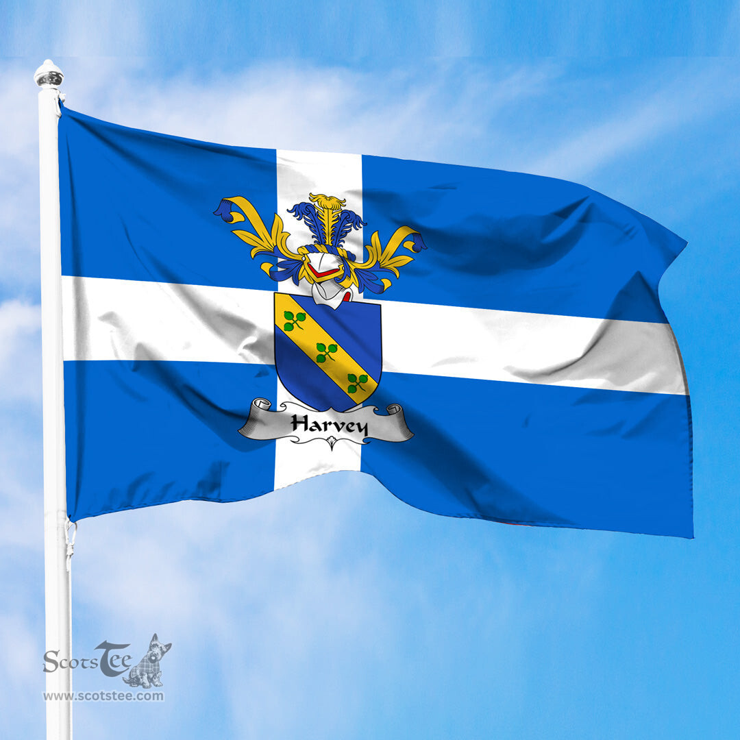 ScotsTee Shop Scottish Harvey Coat of Arms in Flag of Shetland Scotland
